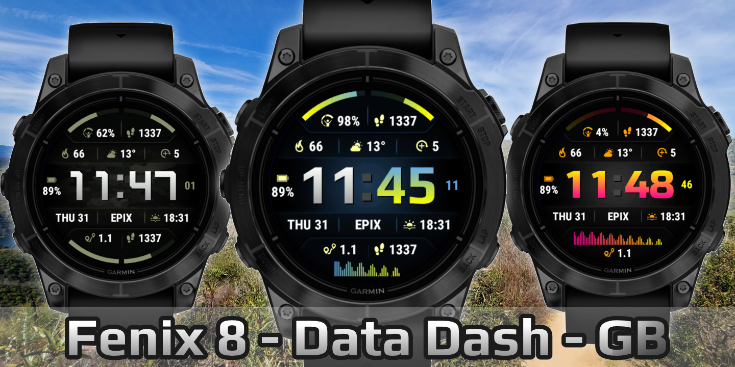 Fenix 8 Data Dash Banner
