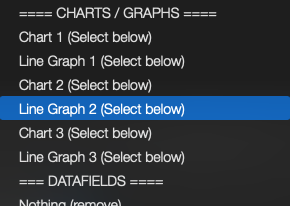 Available field options and datapoints